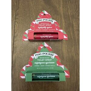 2-Pack Poo-Pourri Before You Go Hollyday Spice Mistletoe Spritzes .34 Fl Oz Ea